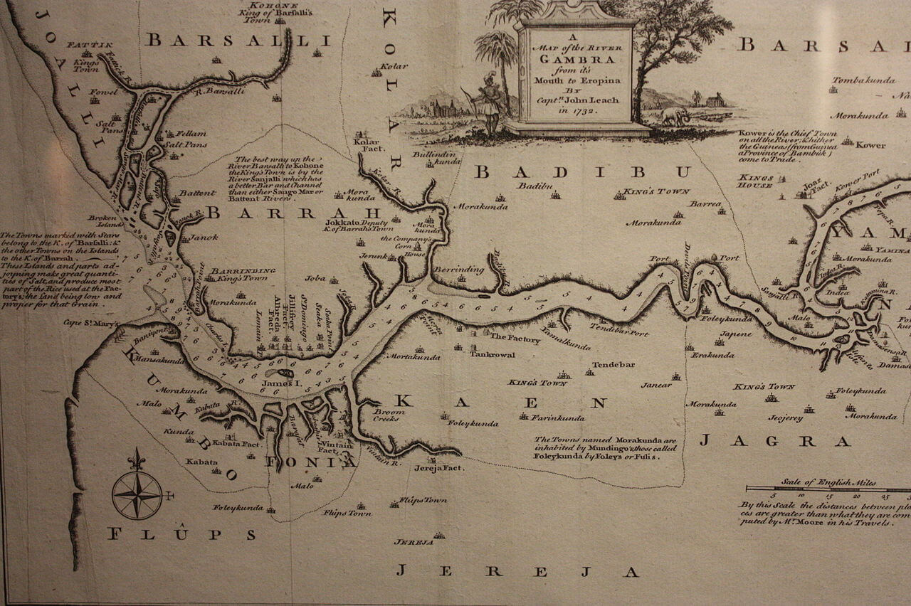 A map of the Gambia River