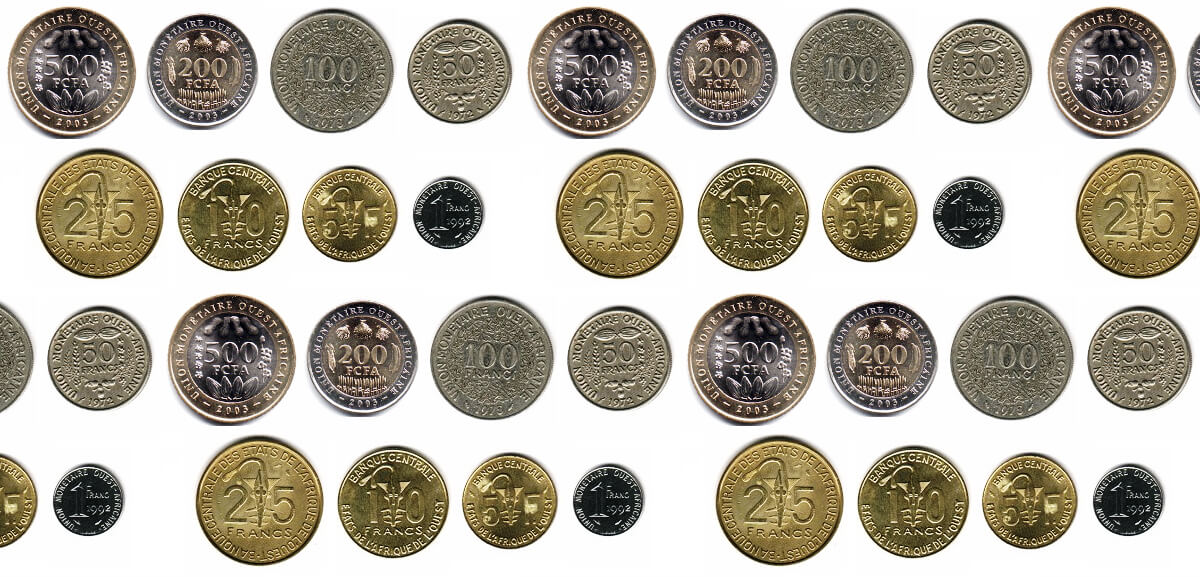 coins that are used in West Africa in the CFA zone