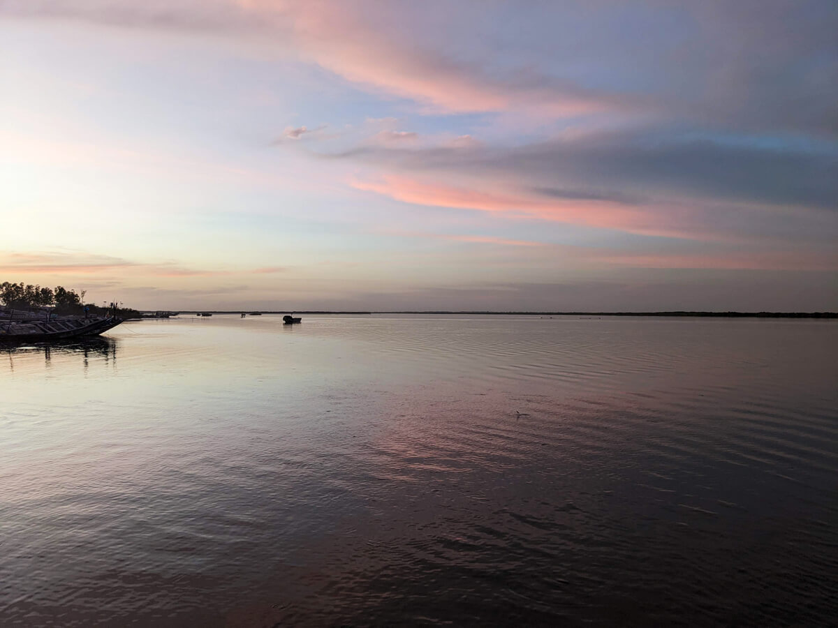 sunset on the Casamance River in Ziguinchor