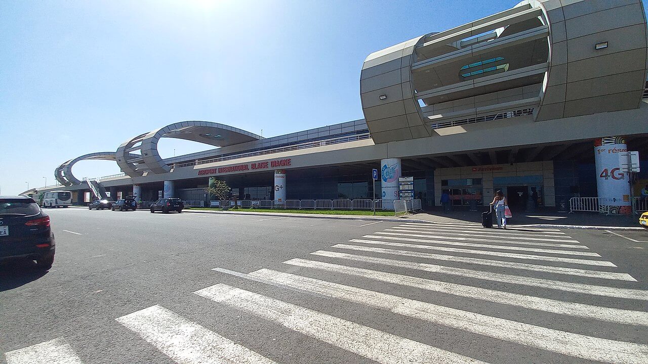 The entrance to the Dakar Airport (DSS)