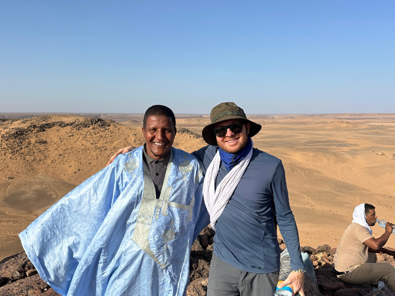 Phil in the centre of The Eye of the Sahara
